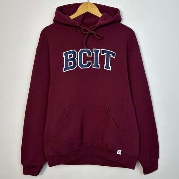 Russell Athletic BCIT Collegiate Men's Maroon/Burgundy Hoodie - Size Medium - Picture 3 of 7